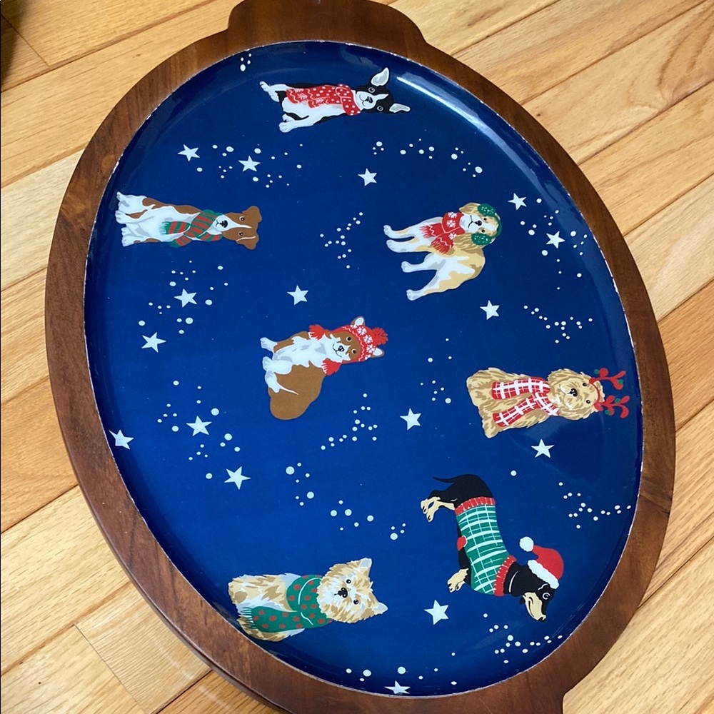 Holiday Dog-Themed Serving Tray